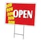 Signmission Now Open Yard Sign & Stake outdoor plastic coroplast window, C-2436 Now Open C-2436 Now Open - alternate 1
